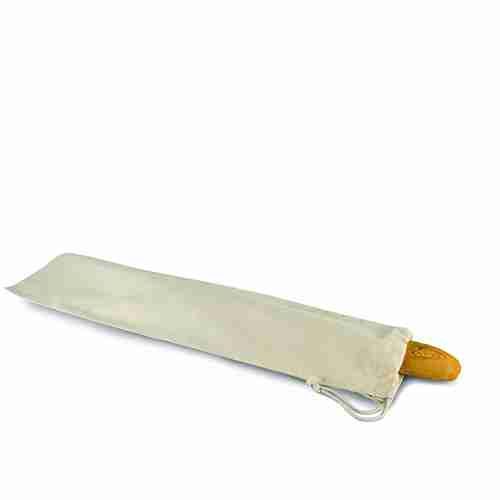 Natural Organic Cotton Baguette Bag with Custom Print (150 g/m², 15 × 70 cm)