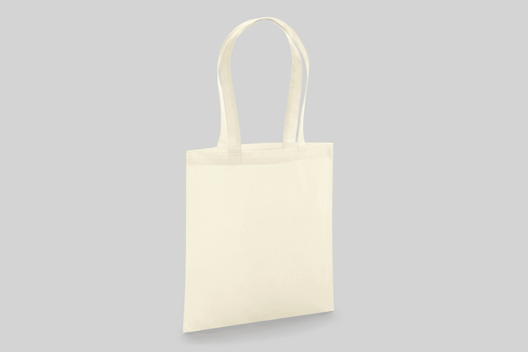 Tote bags plats en coton bio premium 200 g/m² avec impression personnalisée, certifiés GOTS, en sept coloris