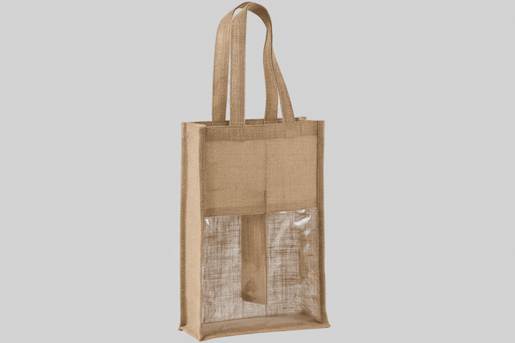 Jute Dobbelt Vintaske med Logotryk