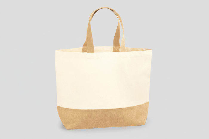 Tote bags en jute à soufflet de fond, 407 g/m²