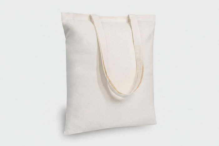 Budget Cotton Tote Bags With Long Handles and Custom Print, 140 g/m²