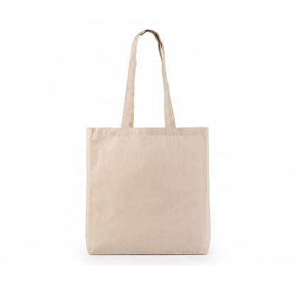 Tote bag naturel/standard avec impression de logo (220 g/m², 38×42 cm, soufflets latéraux et soufflet de fond)