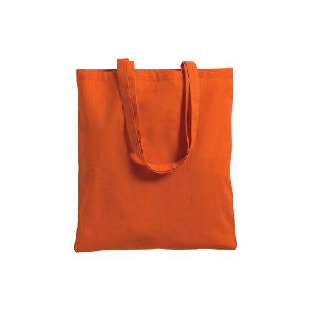 Oranssi kangaskassi omalla logopainatuksella, 100 % puuvillaa, 200 g/m², 38 x 42 cm – kuva 2