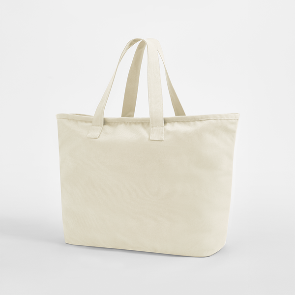 Natural Oversized Heavy Duty Canvas Tote Bag in 475 g/m² cotton canvas, 47 × 40 × 17 cm, ready for custom logo print