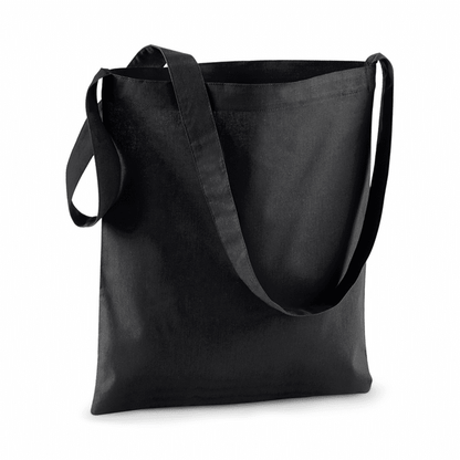 Bolsa Negra de Algodón con Bandolera y Estampado Personalizado, 140 g/m²