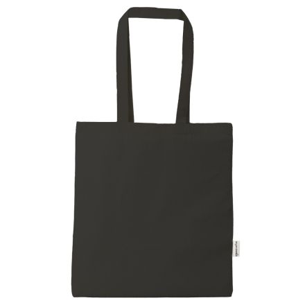 Tote bag personnalisé en coton bio noir 38 × 42 cm (140 g/m²) – image 1
