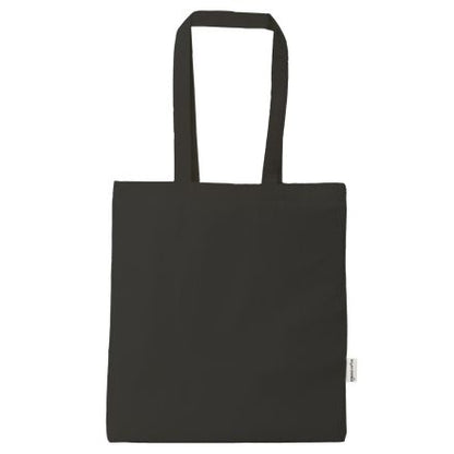 Tote bag personnalisé en coton bio noir 38 × 42 cm (140 g/m²) – image 1
