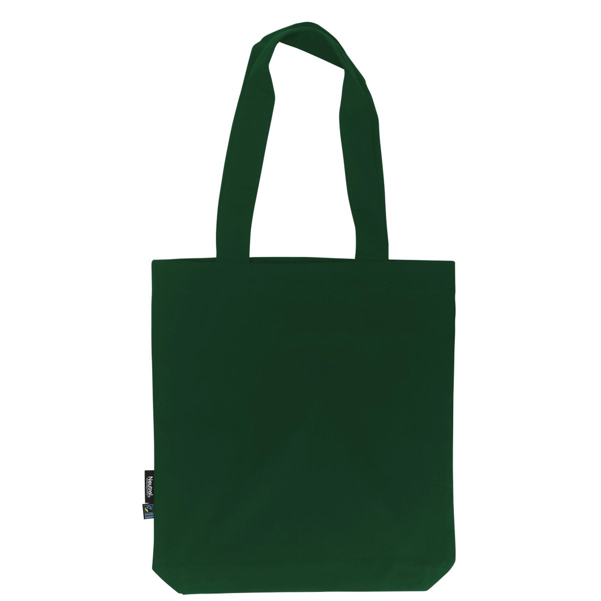 Bottle Green Fairtrade Organic Twill Tote Bag with Logo Print