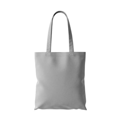 Harmaa kangaskassi logopainatuksella, 140 g/m², 38 × 42 cm