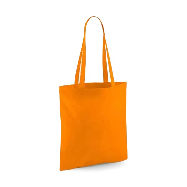 Oranssi klassinen kangaskassi painatuksella, 140 g/m²