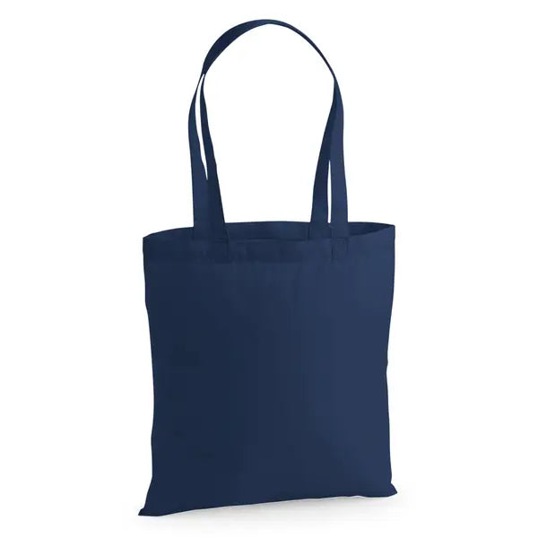 French navy blå premium bomulds mulepose, 38 × 42 cm, 200 g/m²