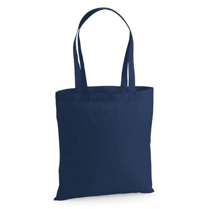 French navy blå premium bomulds mulepose, 38 × 42 cm, 200 g/m²