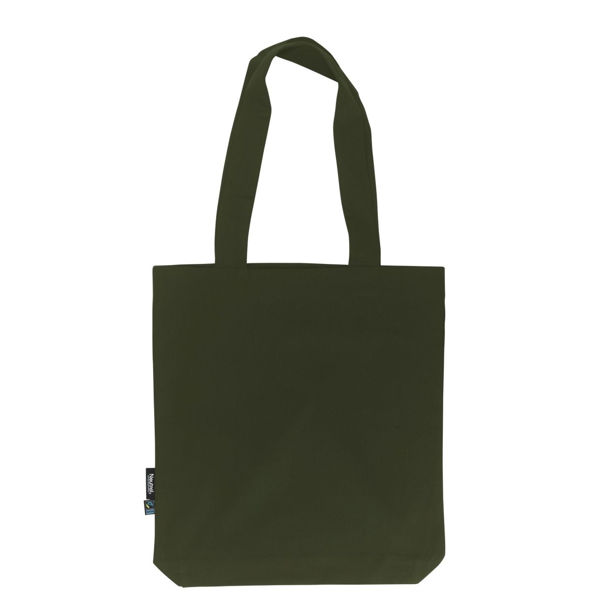 Military Green Fairtrade Organic Twill Tote Bag with Logo Print