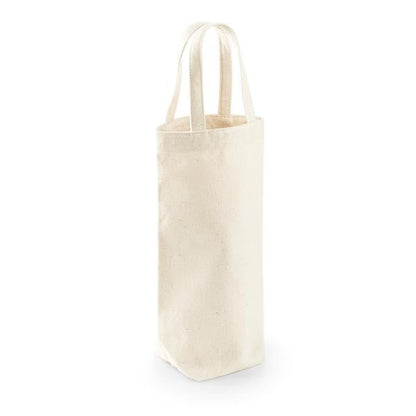 Fairtrade portabottiglie in cotone naturale, 407 g/m², 8x27x8 cm