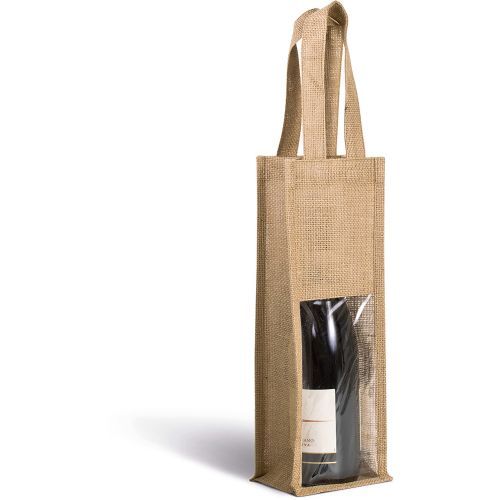Natur Vintaske i Jute med Logotryk (330 g/m², 12×10×36 cm)
