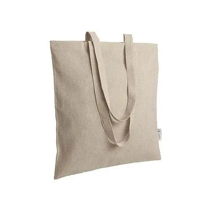 Naturfärgad melerad återvunnen tygpåse, 38 × 42 cm, 140 g/m²