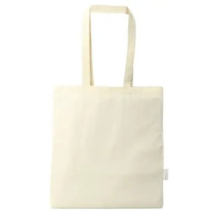 Tote bag personnalisé en coton bio blanc naturel 38 × 42 cm – 140 g/m²