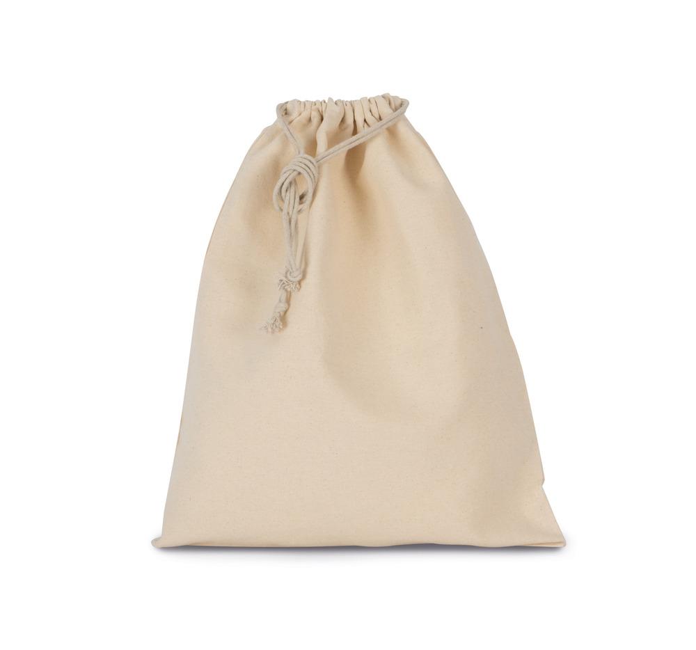 Bolsa de algodón con cordón Natural con cierre de cordón y estampado personalizado, 220 g/m², talla S, 13 × 15 cm