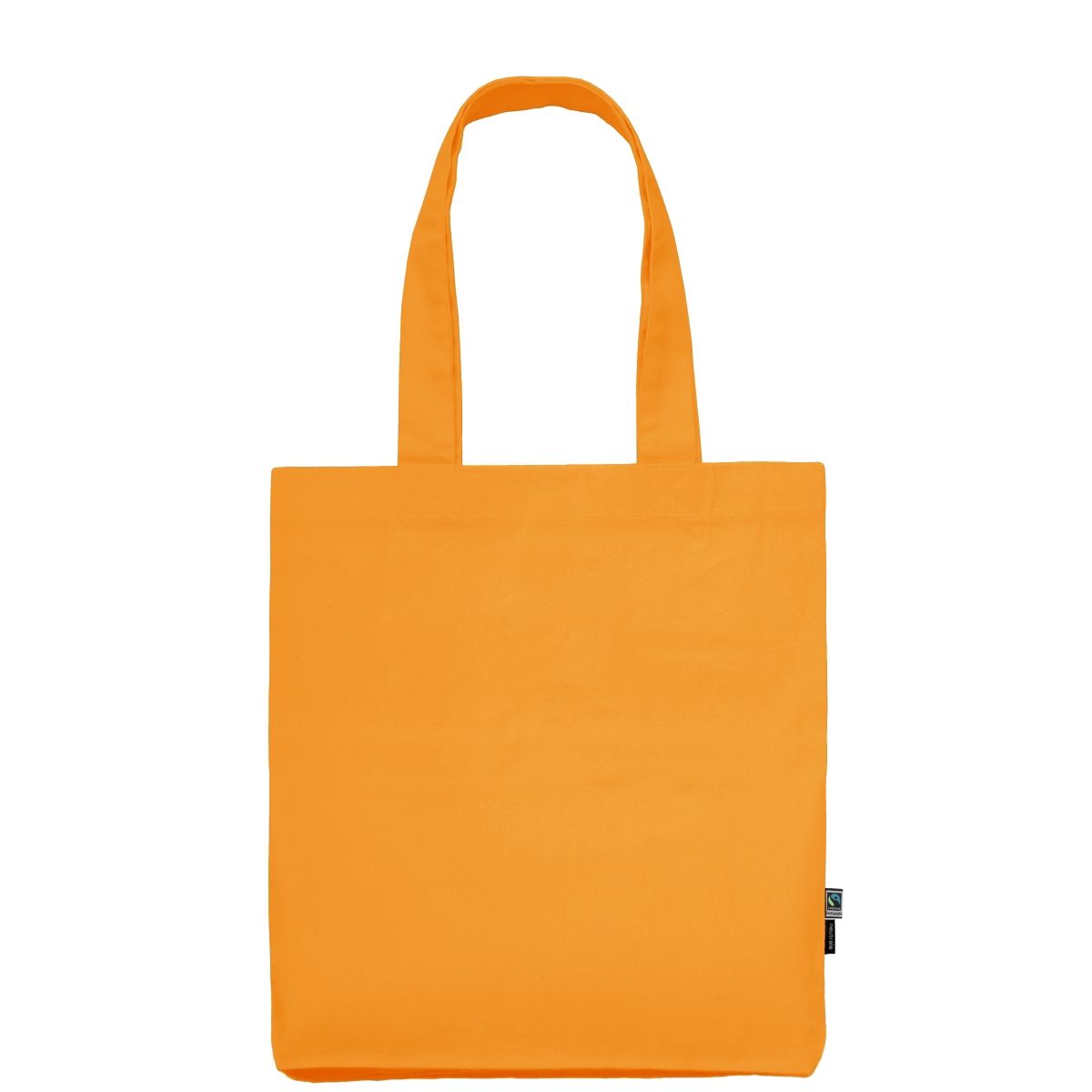 Tote Bag Personnalisé Okay Orange en Twill de Coton Biologique et Fairtrade, Impression Logo