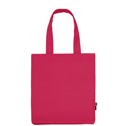 Shopper Rosa in twill di cotone biologico e Fairtrade con stampa logo