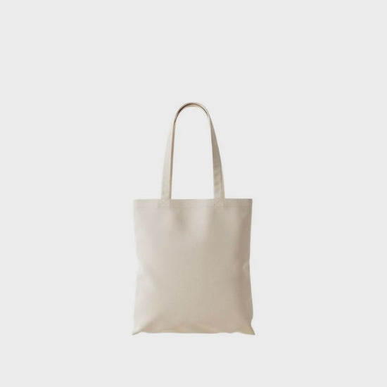 Video of the cotton tote bag 38 × 42 cm, 140 g/m², in ten colours with the maximum print area