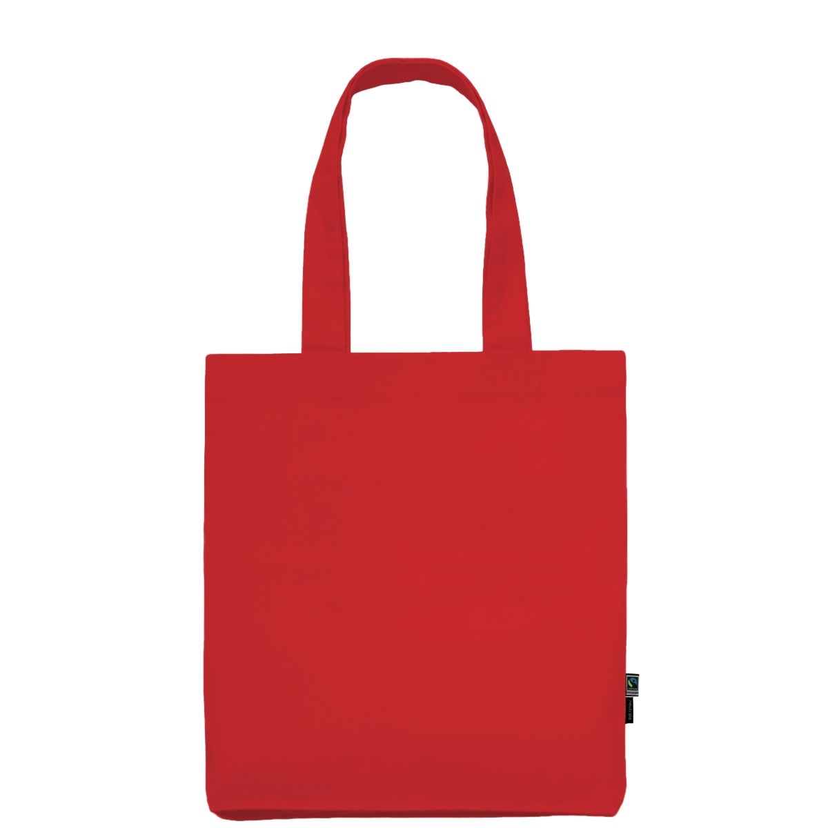 Tote Bag Personnalisé Rouge en Twill de Coton Biologique et Fairtrade, Impression Logo
