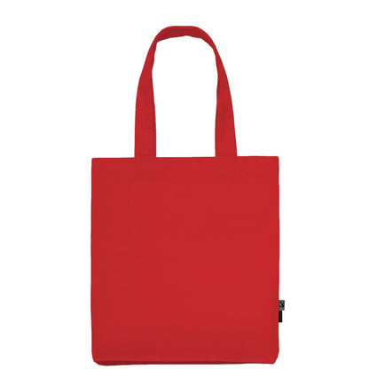 Tote Bag Personnalisé Rouge en Twill de Coton Biologique et Fairtrade, Impression Logo