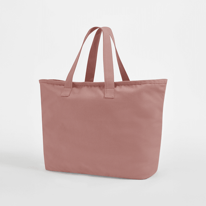 Rose Pink Oversized Heavy Duty Canvas Tote Bag in 475 g/m² cotton canvas, 47 × 40 × 17 cm, ready for custom logo print