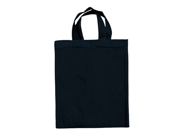 Petits tote bags en coton personnalisés 22×26 cm, 140 g/m² - bleu marine / bleu foncé