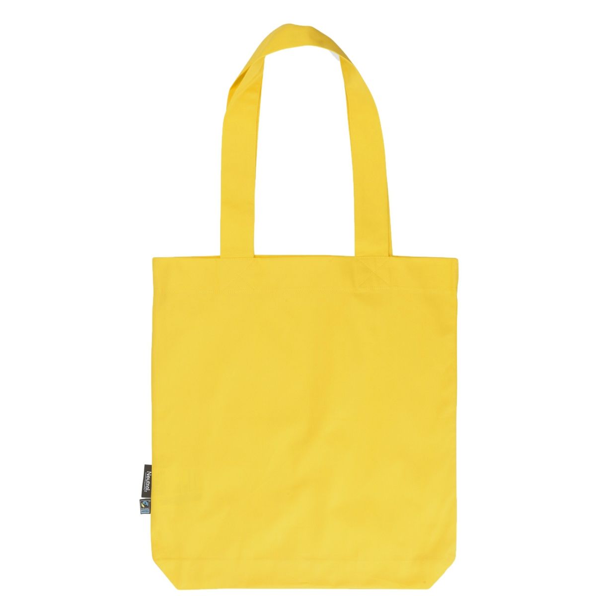 Yellow Fairtrade Organic Twill Tote Bag with Logo Print